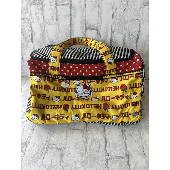 JuJuBe x Hello Kitty Strawberry Stripes Duffle Bag Rare